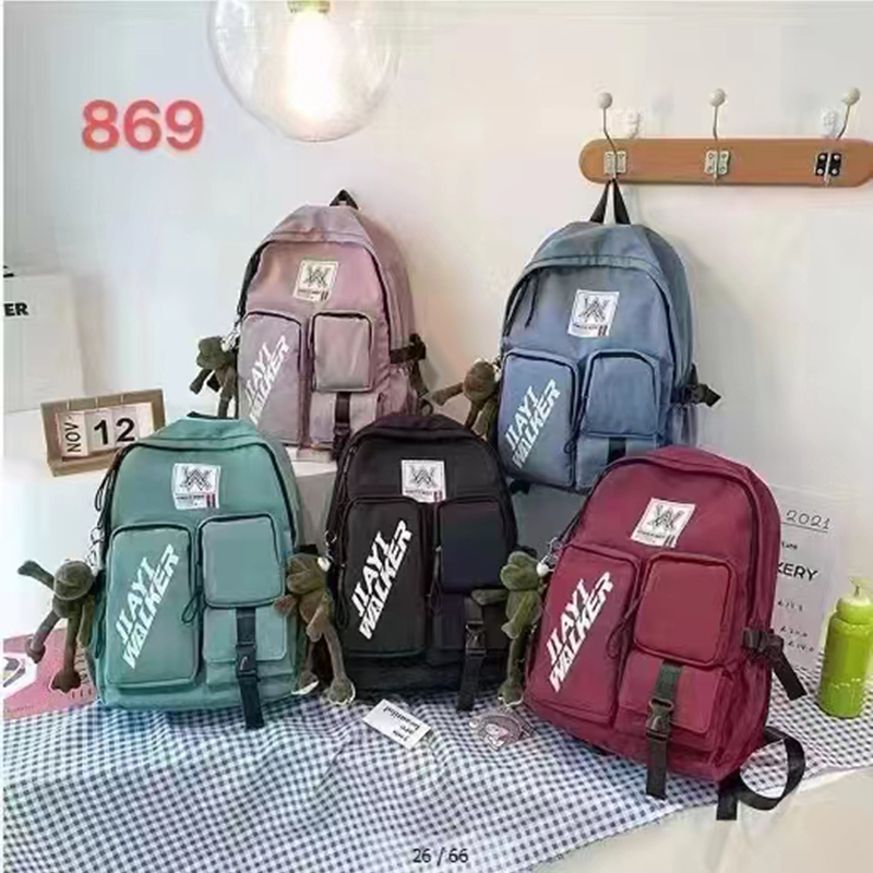 Large capacity new schoolbag students Korean version of junior high school students high school students female backpack all waterproof lightweight Lotian cloth backpack bag leaf Luo Li Lingxiang country reputation full figure