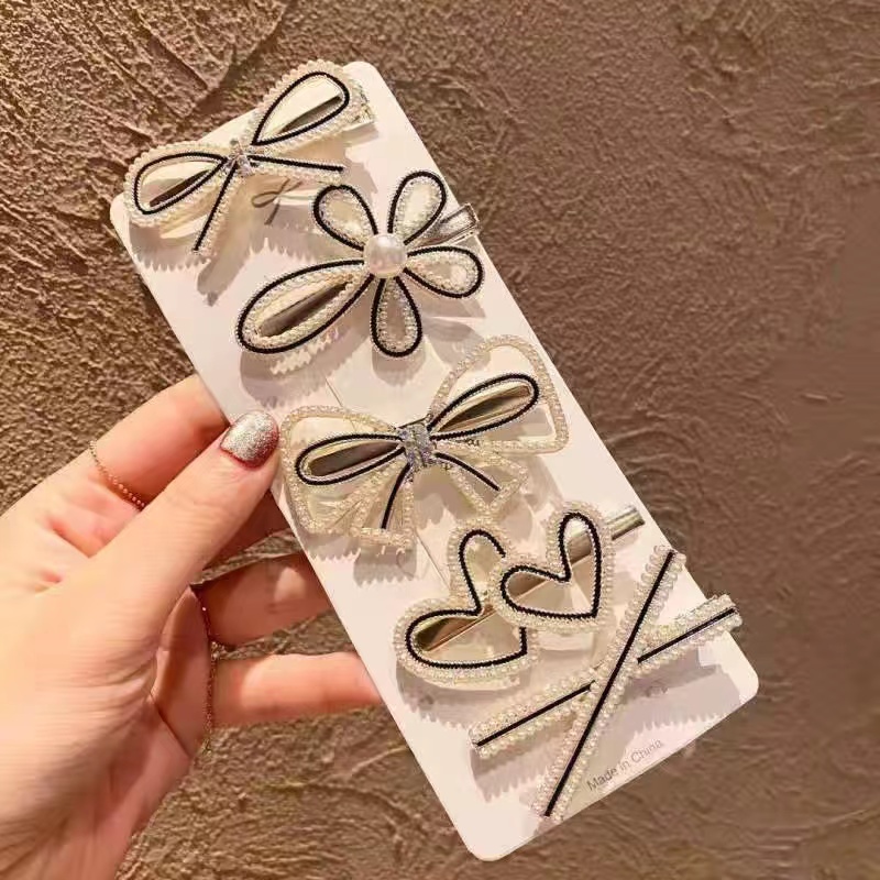 韩国东大门闪钻发夹可爱简约鸭嘴夹网红ins气质侧边夹女刘海夹子详情1