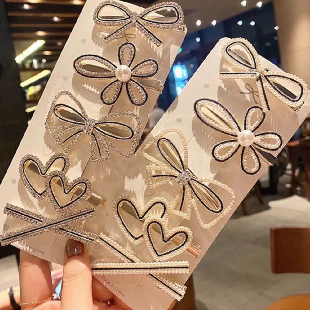 韩国东大门闪钻发夹可爱简约鸭嘴夹网红ins气质侧边夹女刘海夹子详情2