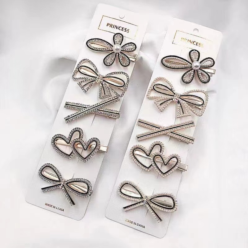 韩国东大门闪钻发夹可爱简约鸭嘴夹网红ins气质侧边夹女刘海夹子详情3