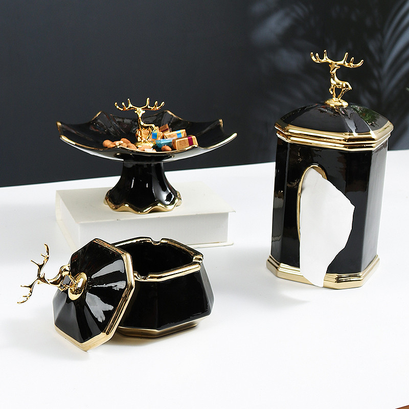New Nordic InS-style light luxury high-end tissue box, fruit plate, ashtray, popular home decoration and handicrafts