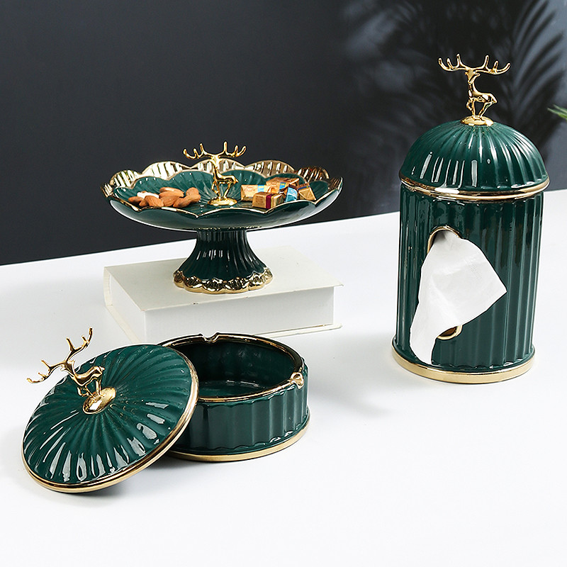 New Nordic InS-style light luxury high-end tissue box, fruit plate, ashtray, popular home decoration and handicrafts Item Picture