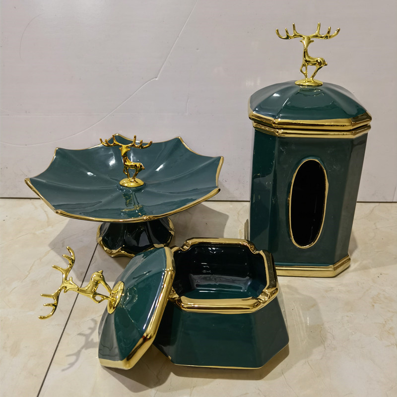 New Nordic InS-style light luxury high-end tissue box, fruit plate, ashtray, popular home decoration and handicrafts Specification image