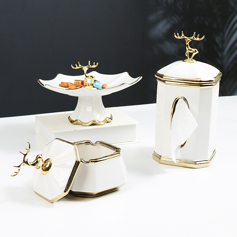 New Nordic InS-style light luxury high-end tissue box, fruit plate, ashtray, popular home decoration and handicrafts Application Scenario