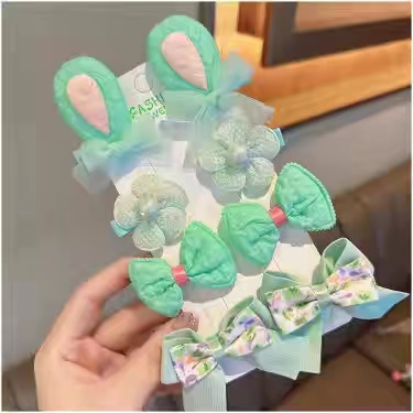 儿童可爱发夹宝宝公主风夹子布艺发卡女孩洋气碎发刘海夹不伤发饰详情3