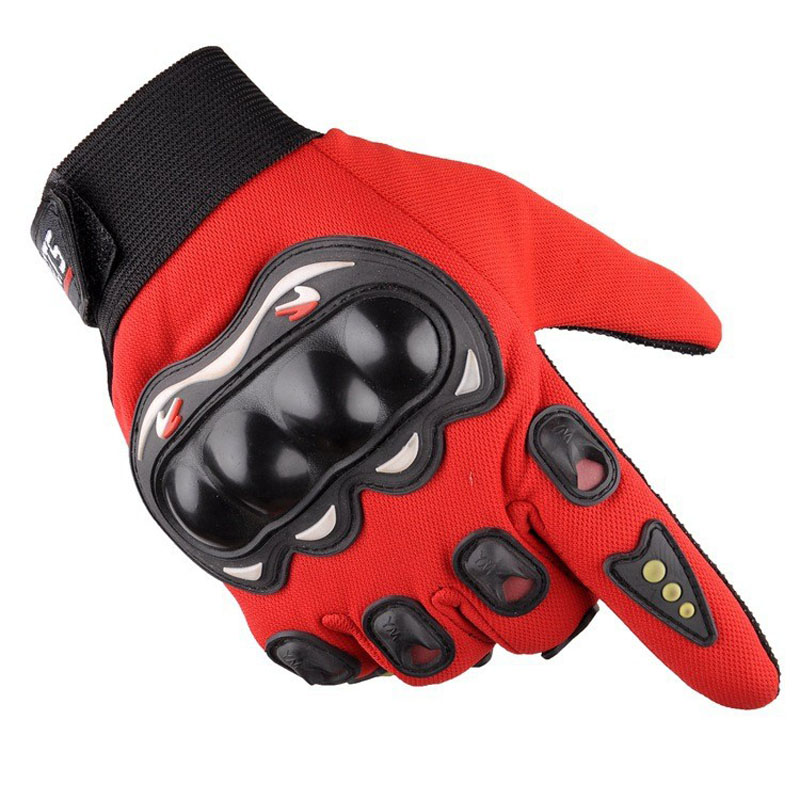 180209N Motorcycle Gloves - Hard shell long finger gloves Protective shell Motorcycle gloves Sports riding hard shell gloves Single bike bike full finger gloves