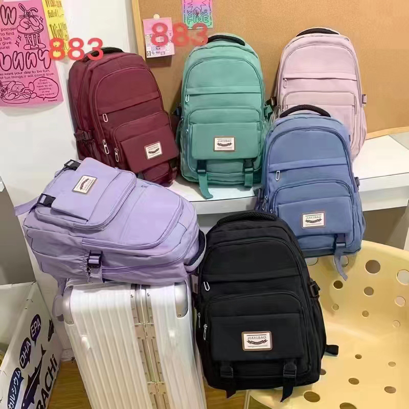 Korean school bag high school high school large capacity student backpack fresh color college style backpack travel bag full figure
