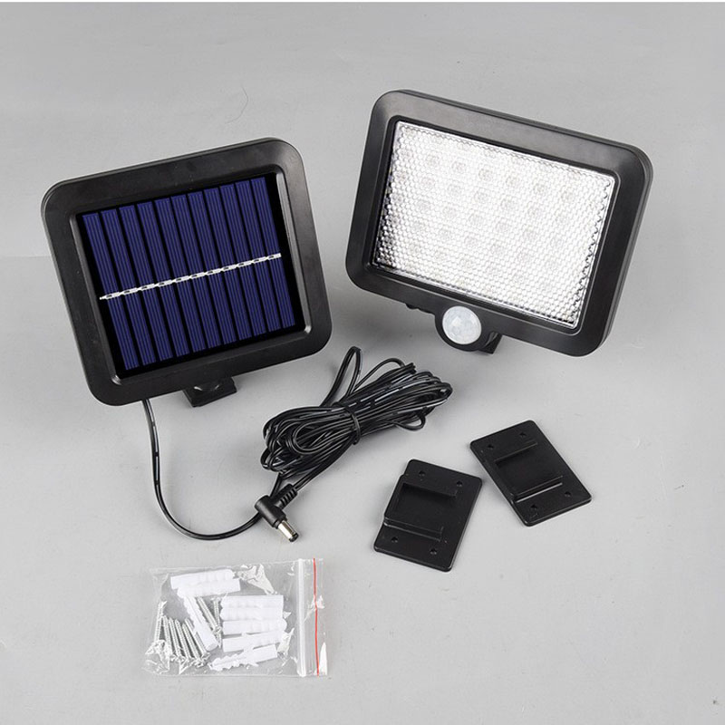 160COB split sensor solar lamp, remote control wall lamp, eight-grid and ten-grid solar wall lamp, human body sensor wall lamp, household solar garden lamp, waterproof fence lighting street lamp details Picture