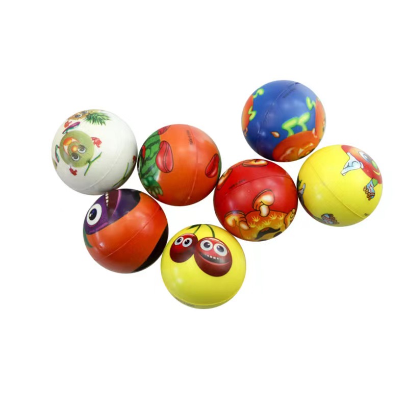 6.3Cm Fruit Pattern Stress Relief Toy Pu Ball
