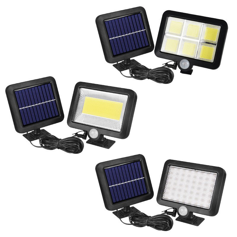 160COB split sensor solar lamp, remote control wall lamp, eight-grid and ten-grid solar wall lamp, human body sensor wall lamp, household solar garden lamp, waterproof fence lighting street lamp Specification image