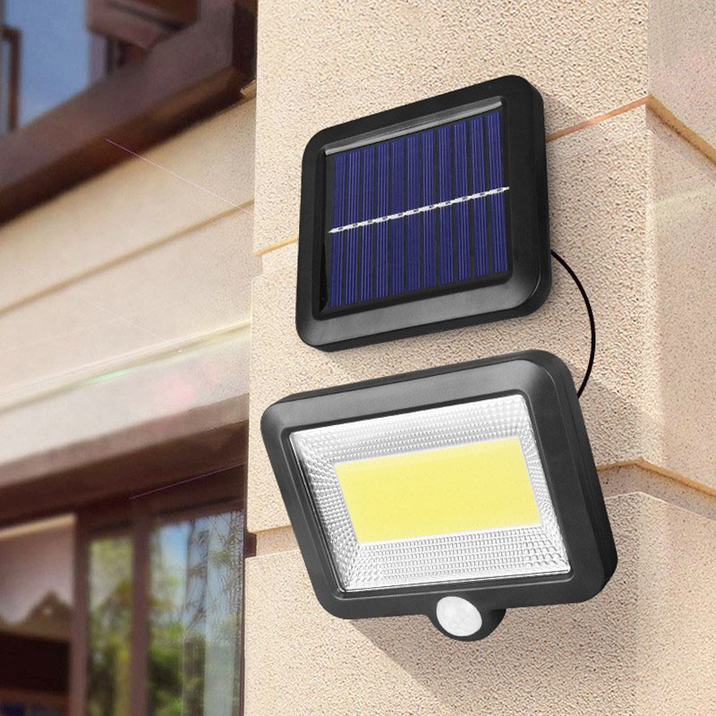 160COB split sensor solar lamp, remote control wall lamp, eight-grid and ten-grid solar wall lamp, human body sensor wall lamp, household solar garden lamp, waterproof fence lighting street lamp Item Picture