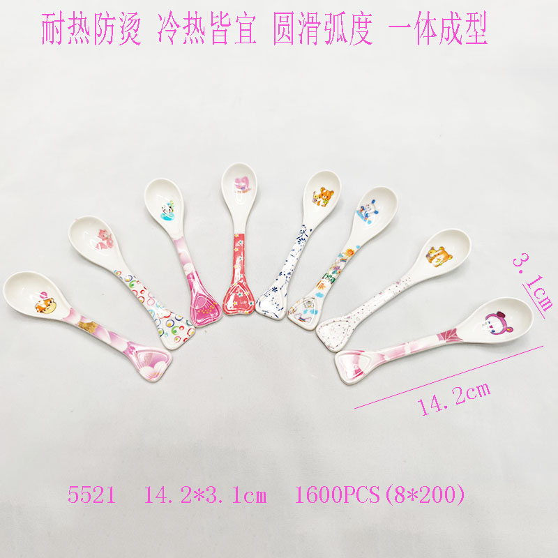 714密胺勺儿童卡通勺塑料商用家用宝宝吃饭喂药喝汤调羹汤匙日用百货配送详情27
