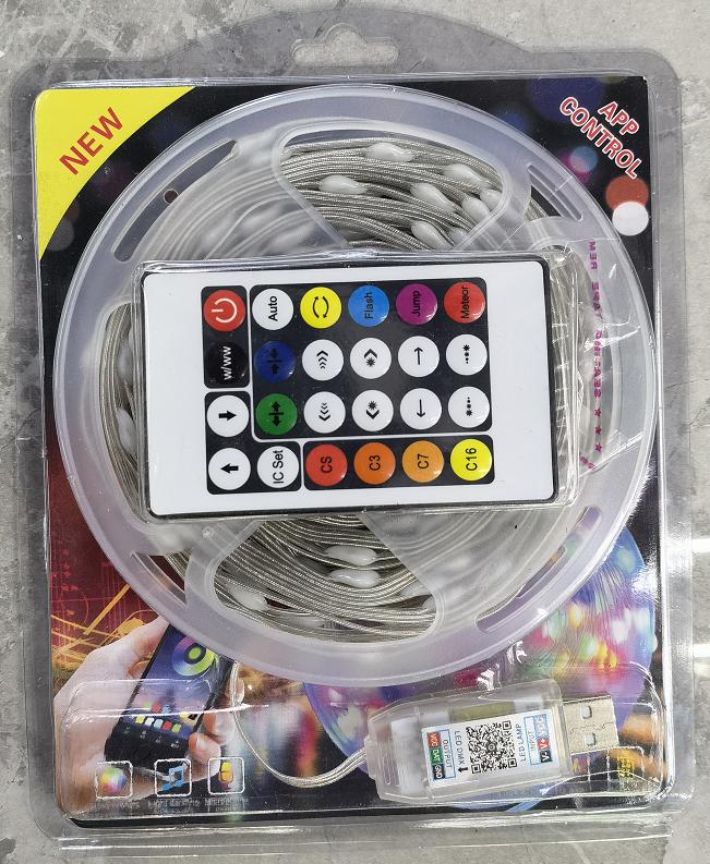 低压5V USB手机可控/多种单色可选/RGB幻彩 皮线灯软灯条 10M吸塑套装 室内外/户外/节日/圣诞装饰彩灯详情8