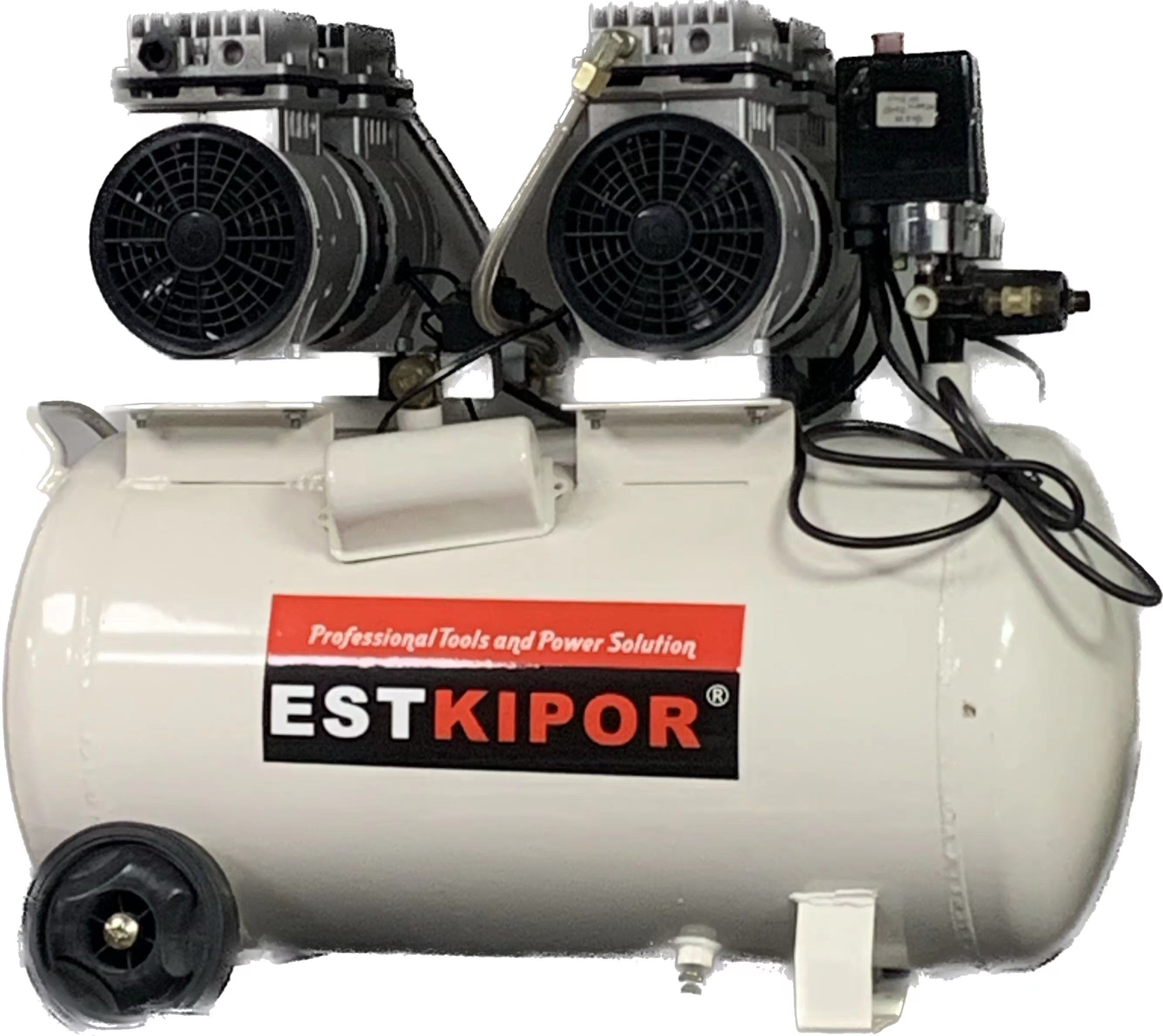Industrial Home Air Compressor Air Pump Can Be Used In Many Occasions, Oil-Free Silent Double Head 50L