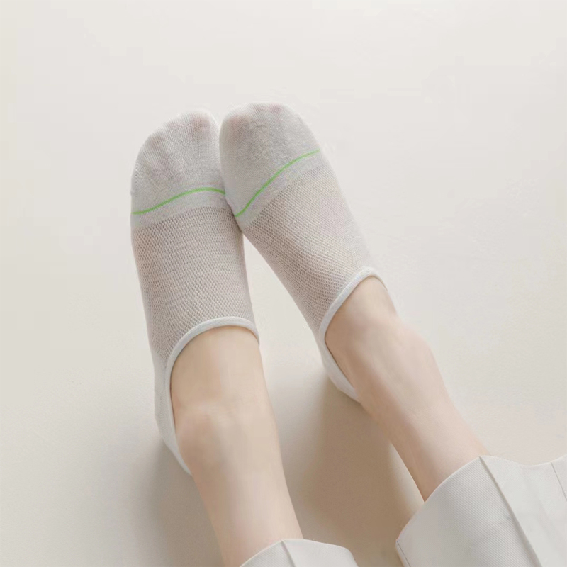袜子女夏季薄款纯棉透气网眼袜纯色夏天薄袜子女士长袜&隐型袜详情13