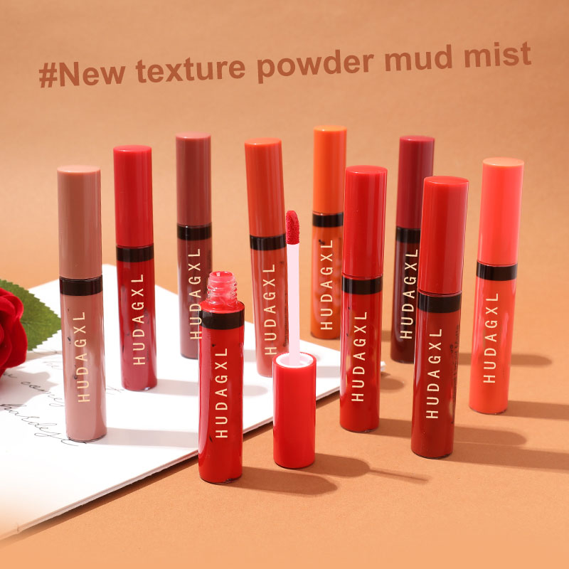 HUDAGXL10 Color non-stick cup lip gloss burst foreign trade cross-border lip glaze velvet matte mist face single makeup lipstick can be customized thumbnail
