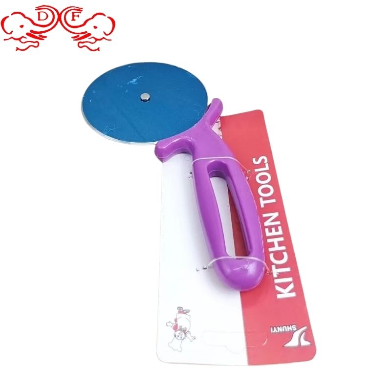 DF68744 Pizza hob Plastic handle Pizza cutter Single-wheel pizza hob agent pie knife Kitchen gadgets Pancake wheel knife DF TRADING HOUSE