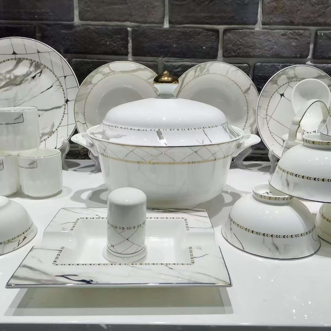 Jingdezhen Bone China Tableware Ceramic Large Set Of Tableware Item Picture