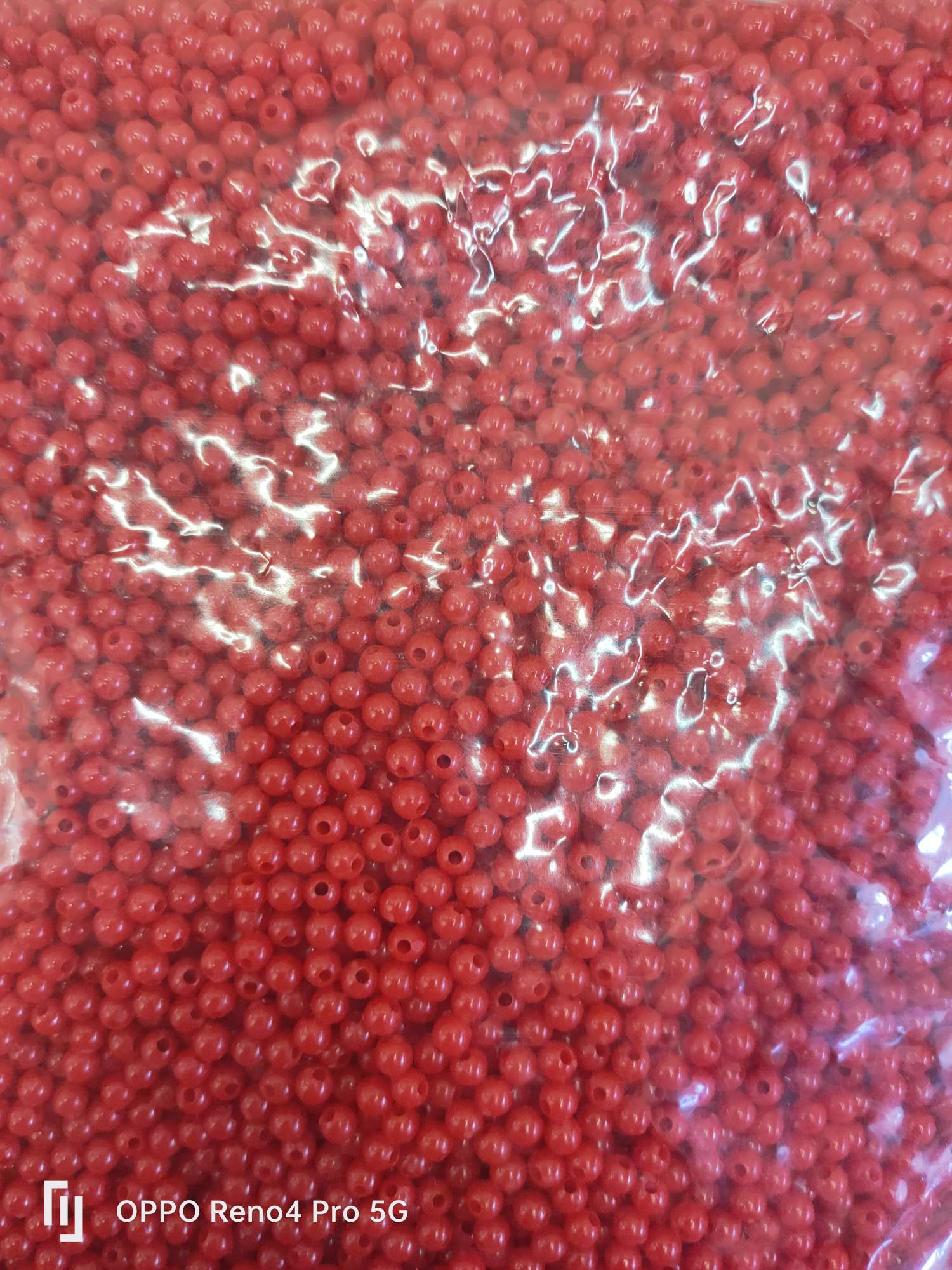 Red Straight Beads
