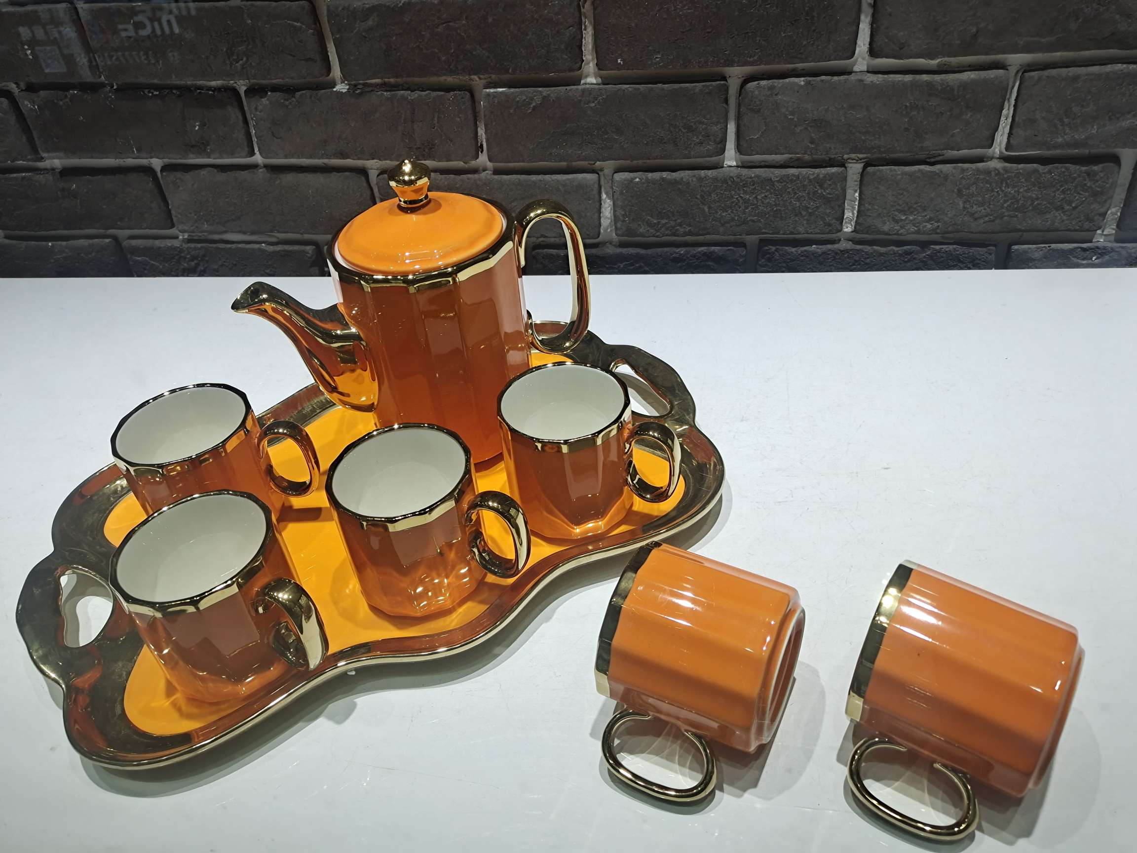 Jingdezhen Ceramic Water Set 1 Pot 6 Cups 1 Tray Water Set Cold Kettle undefined