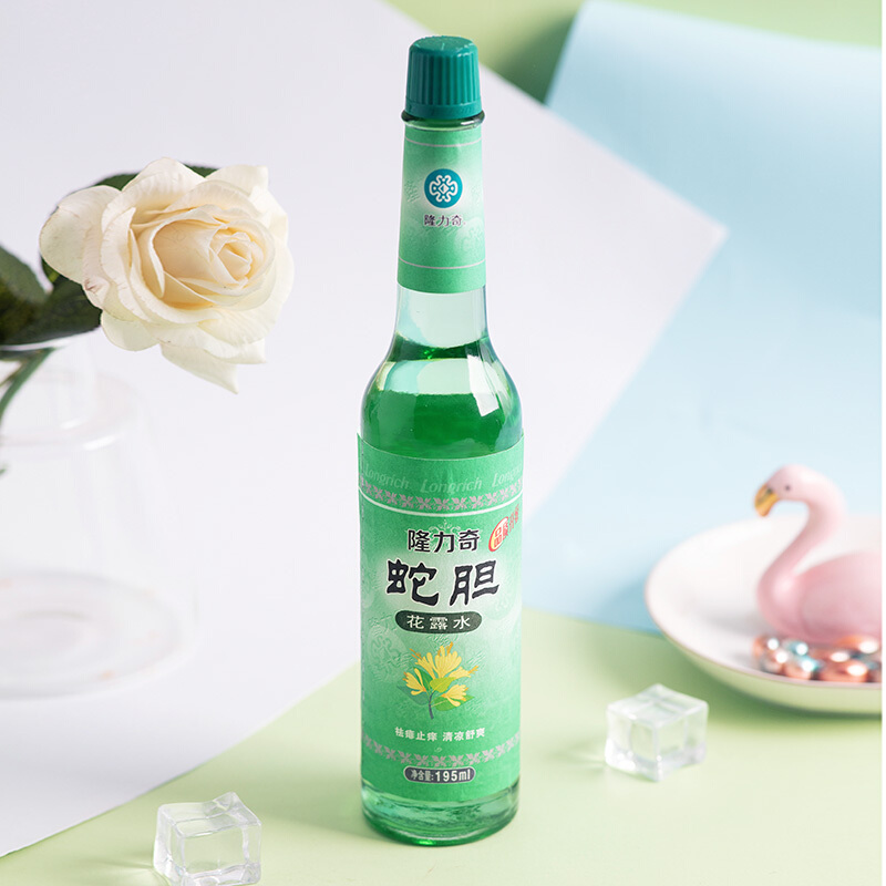 Longliqi Snake Gall Toilet Water 195Ml Glass Bottle To Remove Miliary Itching Cool And Comfortable Application Scenario