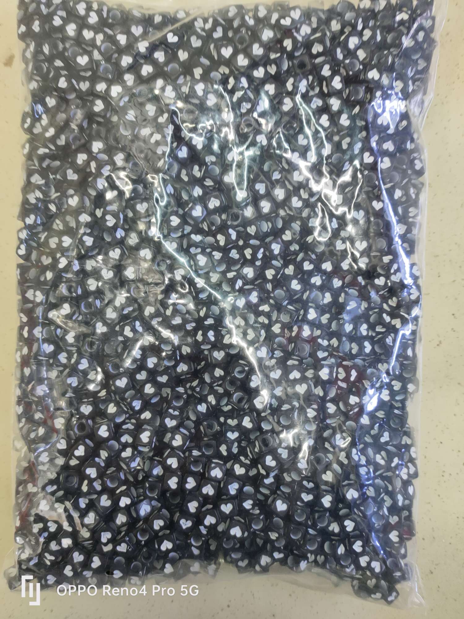 6✘6 Black Straight Bead Handmade Material Loose Bead Accessories Abs Imitation Pearl Whole Weight Loose Bead Color full figure