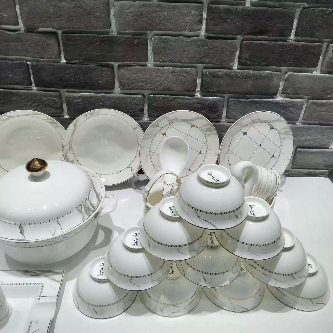 Jingdezhen Bone China Tableware Ceramic Large Set Of Tableware undefined
