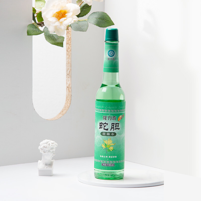 Longliqi Snake Gall Toilet Water 195Ml Glass Bottle To Remove Miliary Itching Cool And Comfortable Specification drawing