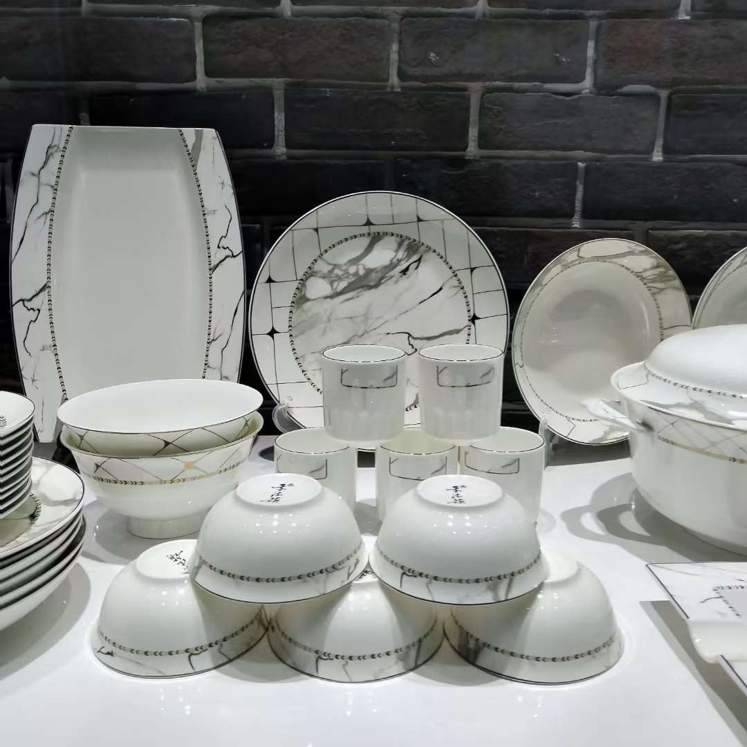 Jingdezhen Bone China Tableware Ceramic Large Set Of Tableware