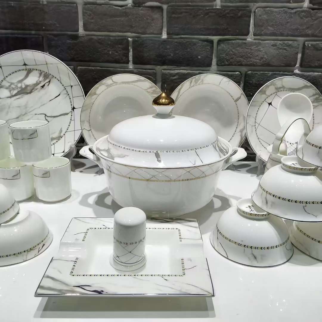 Jingdezhen Bone China Tableware Ceramic Large Set Of Tableware details Picture
