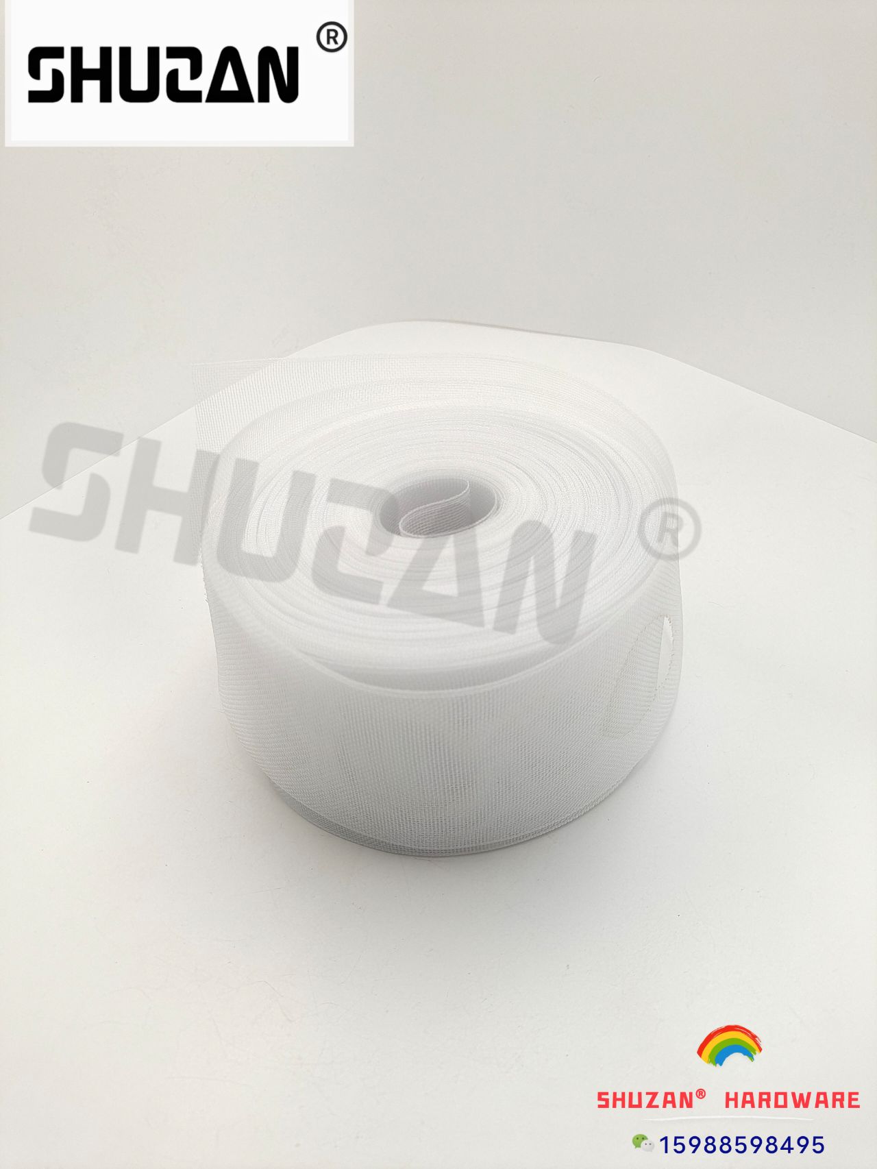 源头厂家 8cm/10cm加厚斜纹棉有纺窗帘布带现货批发 窗帘窗幔衬带 详情1