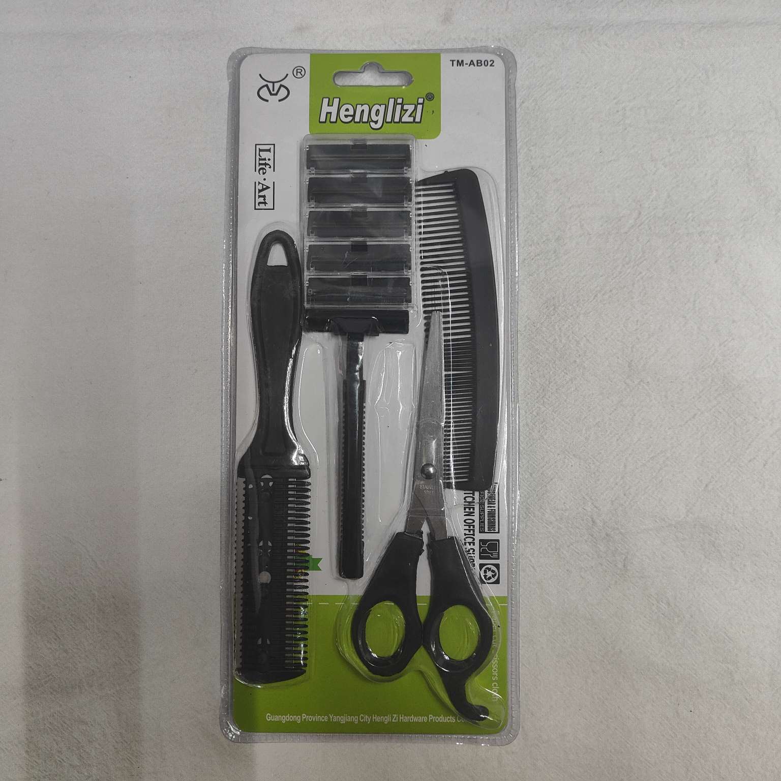 TM9018-1#5 set Beauty Salon Tools Razor Shaving comb Bangs scissors Comb Barber scissors Barber comb 26414 Xandre makeup tools