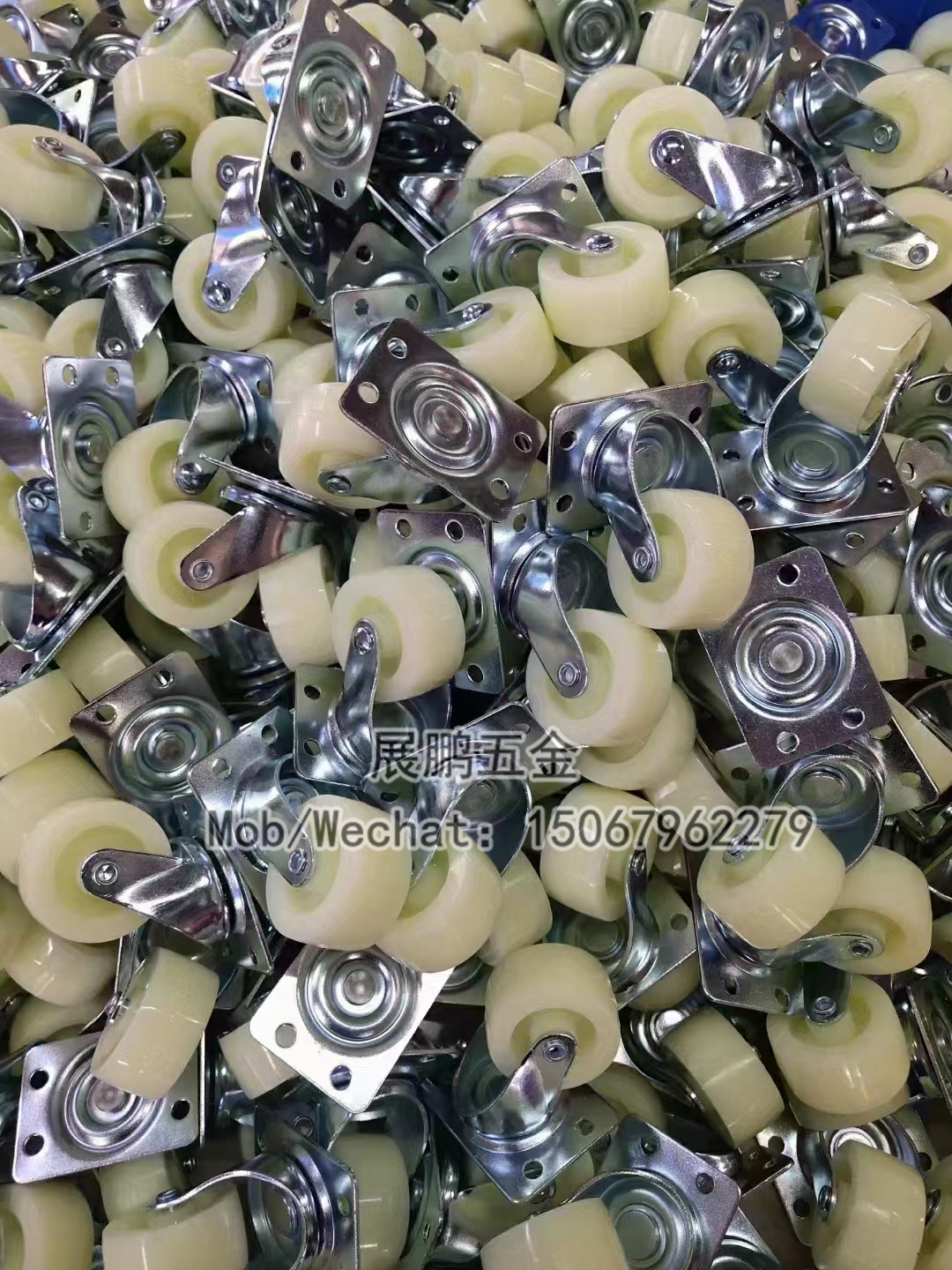 1.5寸2寸2.5寸尼龙万向轮白肥仔轮家具柜轮轮子3寸定向轮刹车脚轮详情4