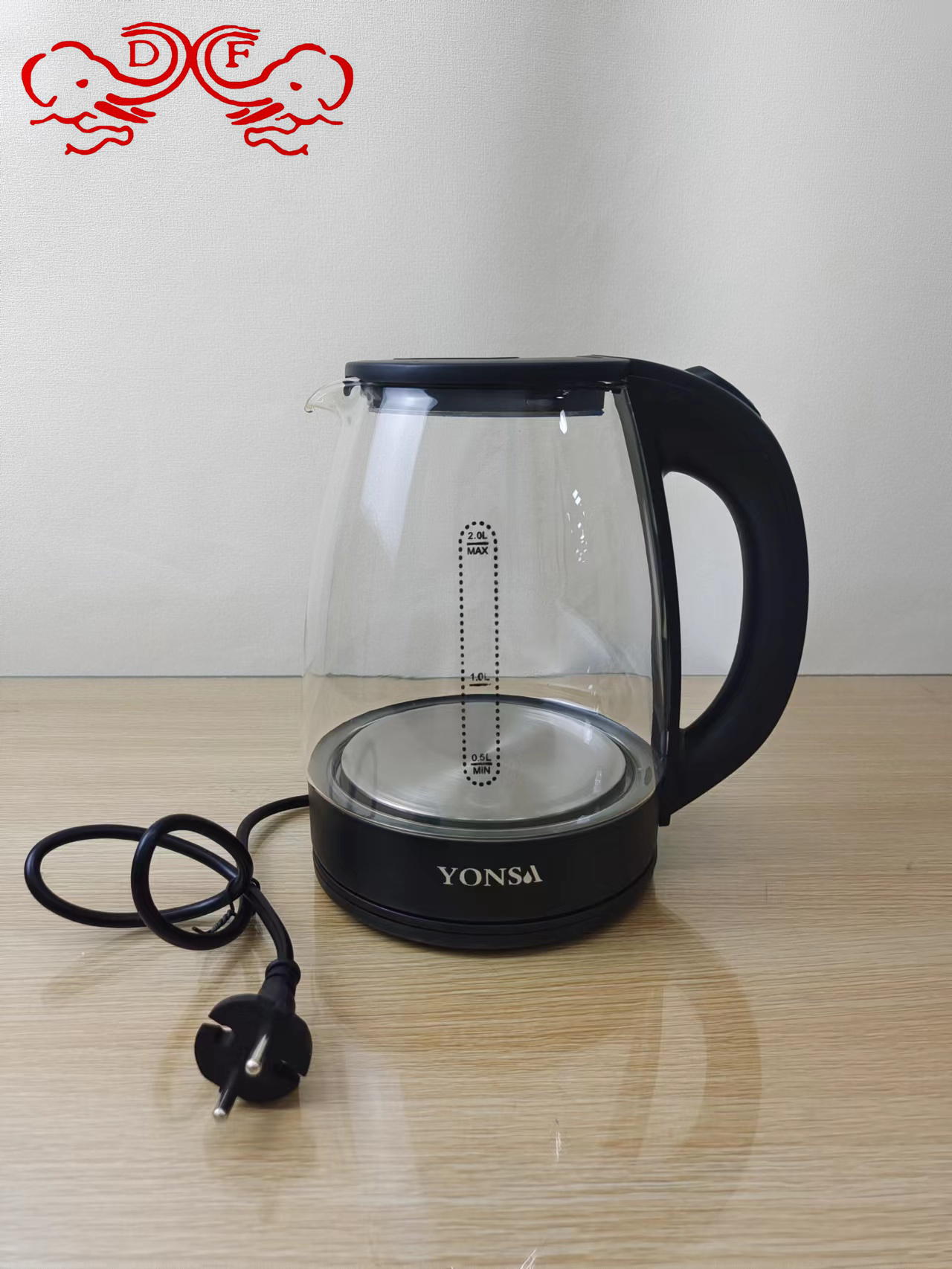 DF68119 Stainless steel hot water kettle, boiling water kettle, boiling water, tea brewing kettle, electric water kettle, electric heating kettle, DF Trading house pic 1
