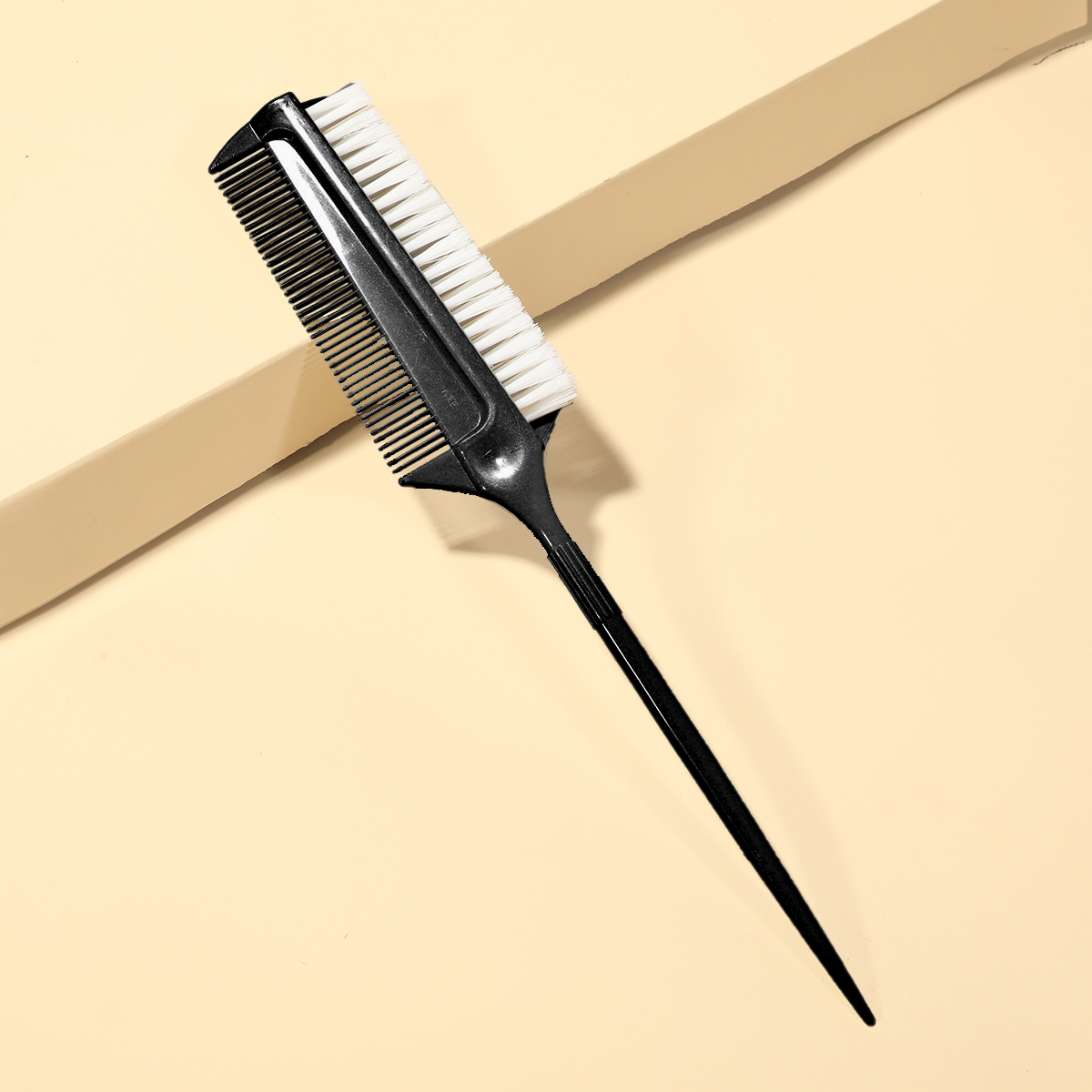 Hair dye comb, double-sided soft bristle brush, hair dye brush, hairdressing pointed tail hair dye brush pic 5