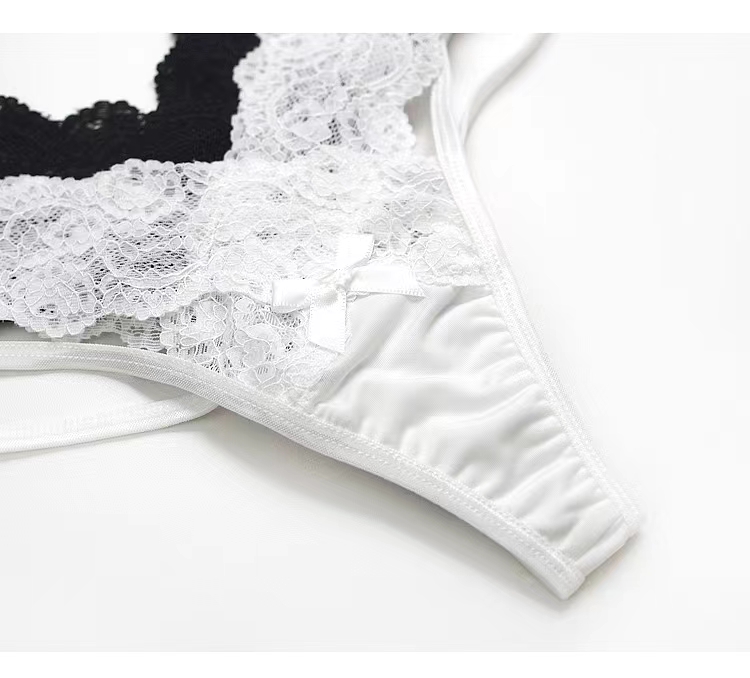 The Mystery of the Magic Box: European and American sexy V-shaped lace cutout elastic thin bands tempt low-waisted ladies in T-shaped T-pants pic 14