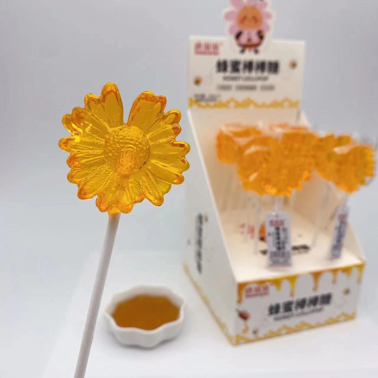唐滋滋20克纸棒蜂蜜糖小雏菊玫瑰花无糖蜂蜜棒棒糖儿童零食详情5