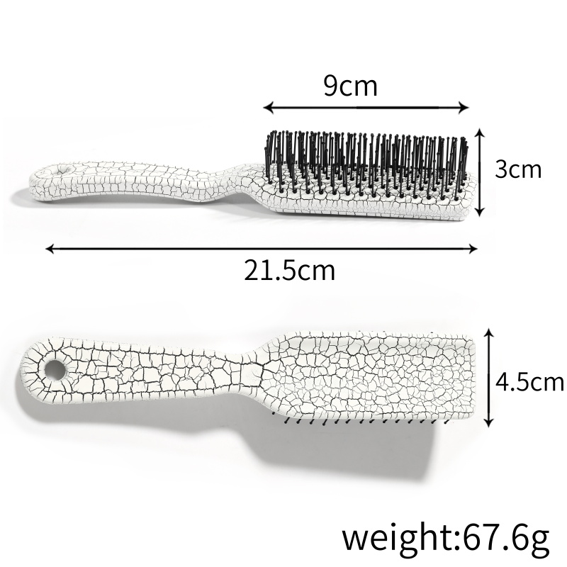 裂纹漆按摩美发梳造型梳直发顺发梳子防静电美发梳子详情6