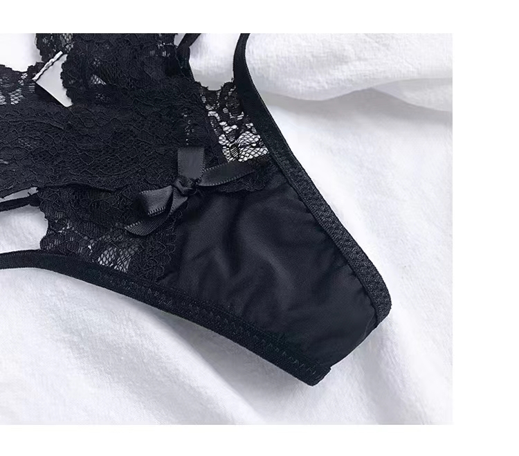 The Mystery of the Magic Box: European and American sexy V-shaped lace cutout elastic thin bands tempt low-waisted ladies in T-shaped T-pants pic 9