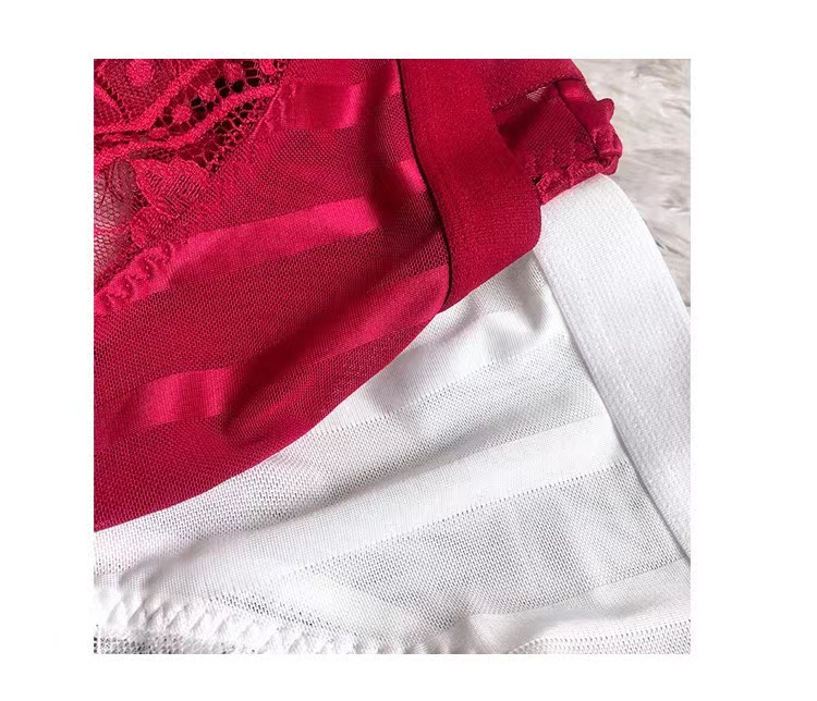 The Mystery of the Magic Box: European and American INS sexy peachy buttocks, high waist, fan-shaped eyelashes, lace trim, half T pants, thongs pic 14