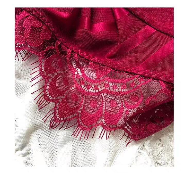 The Mystery of the Magic Box: European and American INS sexy peachy buttocks, high waist, fan-shaped eyelashes, lace trim, half T pants, thongs pic 17