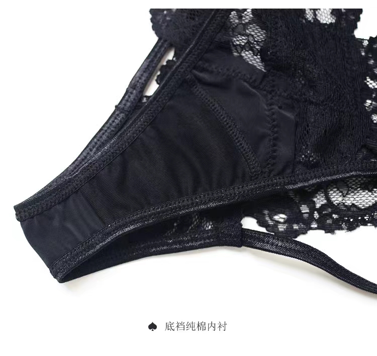 The Mystery of the Magic Box: European and American sexy V-shaped lace cutout elastic thin bands tempt low-waisted ladies in T-shaped T-pants pic 10