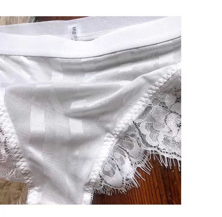 The Mystery of the Magic Box: European and American INS sexy peachy buttocks, high waist, fan-shaped eyelashes, lace trim, half T pants, thongs pic 16