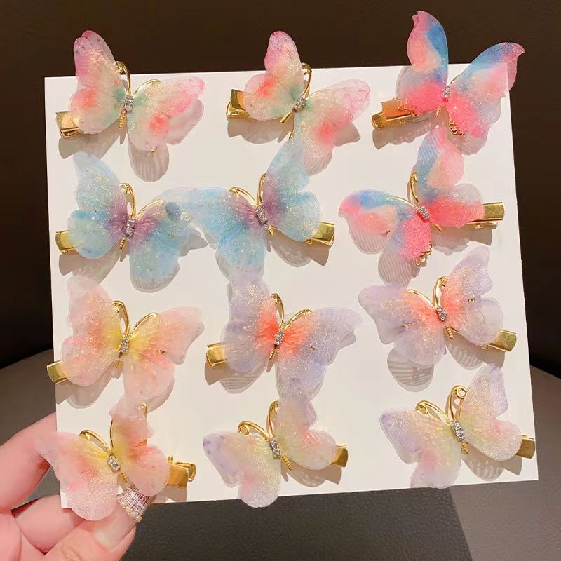 抖音网红爆款超仙立体蝴蝶儿童发夹宝宝碎发侧边夹头饰小女孩刘海夹发饰发卡外贸专供详情9