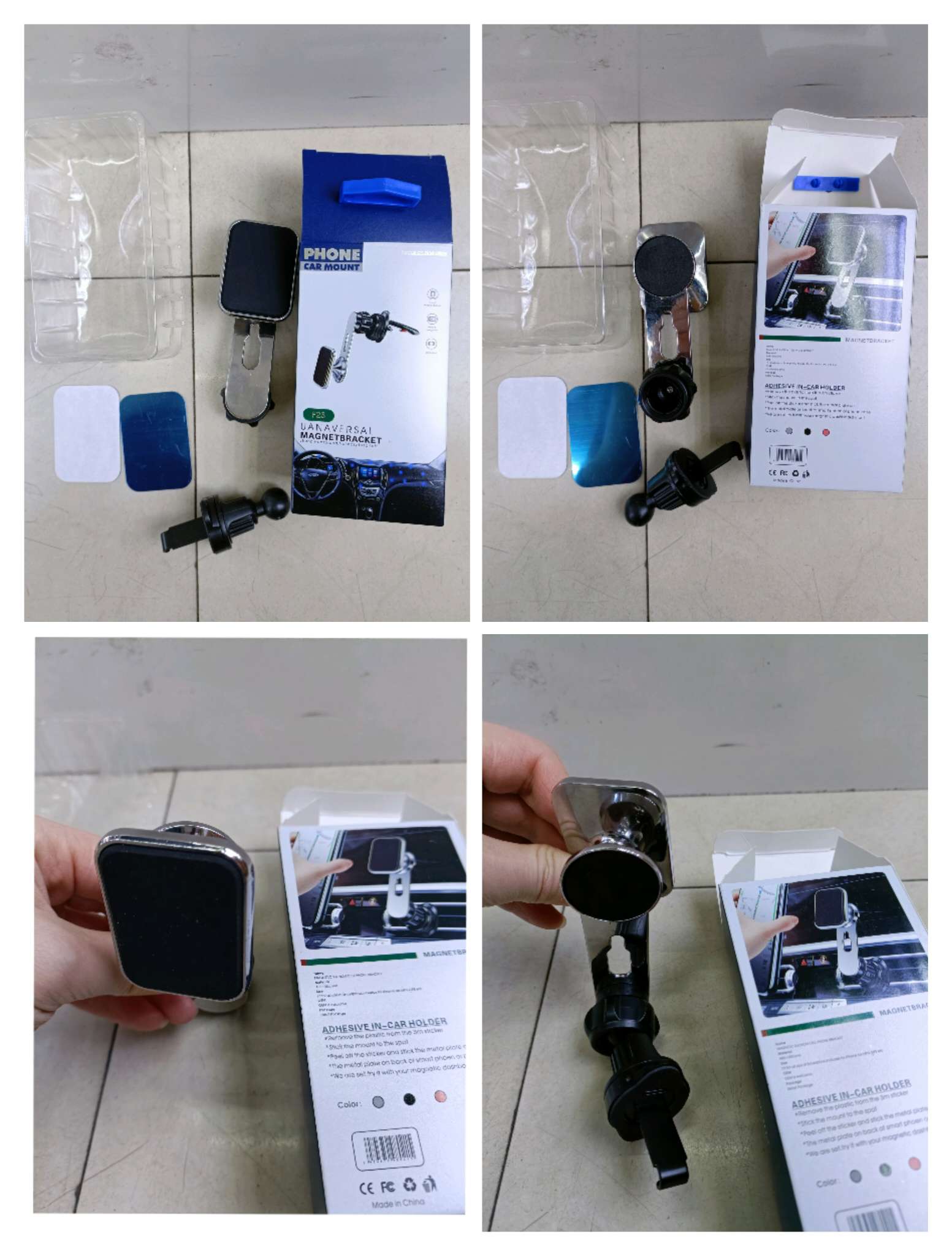 Magnetic car phone stand 360 rotating air outlet hook stand
F23 Square head F73 round head