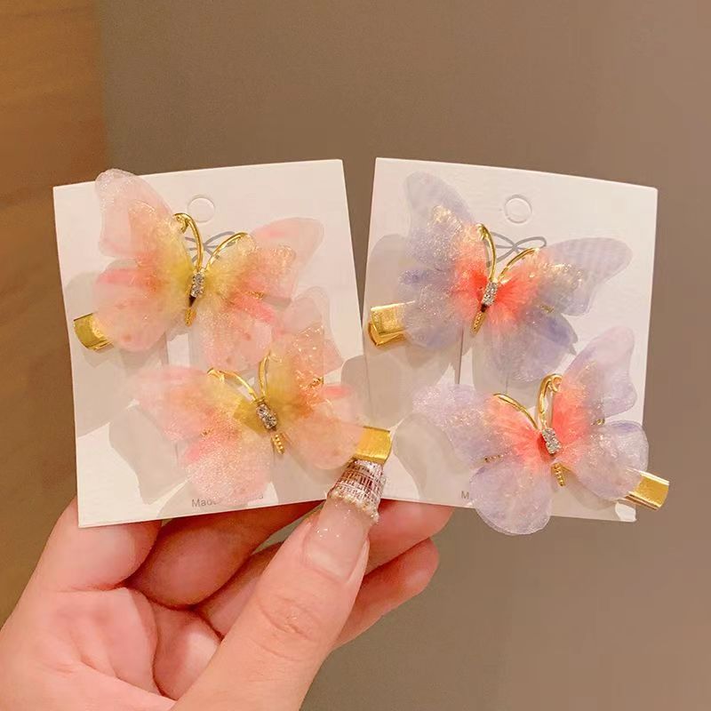 抖音网红爆款超仙立体蝴蝶儿童发夹宝宝碎发侧边夹头饰小女孩刘海夹发饰发卡外贸专供详情8