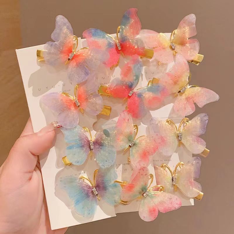 抖音网红爆款超仙立体蝴蝶儿童发夹宝宝碎发侧边夹头饰小女孩刘海夹发饰发卡外贸专供详情11