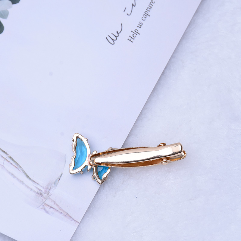 水晶合金压夹头饰仙女 超级仙气 边夹超美蝴蝶发夹 多色刺绣一字夹 刘海边夹抖音外贸专供详情8