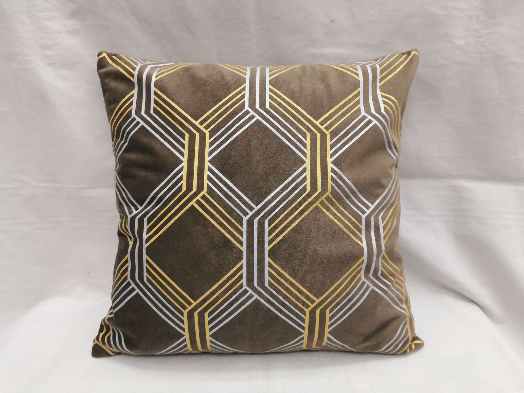 Two-Color Gold Plated Silver Geometric Pillow Pillow Cover Cushion Cushion Cover Specification drawing