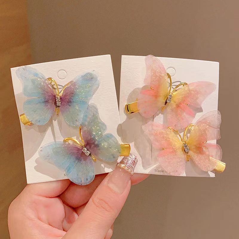 抖音网红爆款超仙立体蝴蝶儿童发夹宝宝碎发侧边夹头饰小女孩刘海夹发饰发卡外贸专供详情7